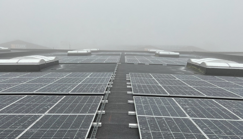 652 m2 solceller på taget